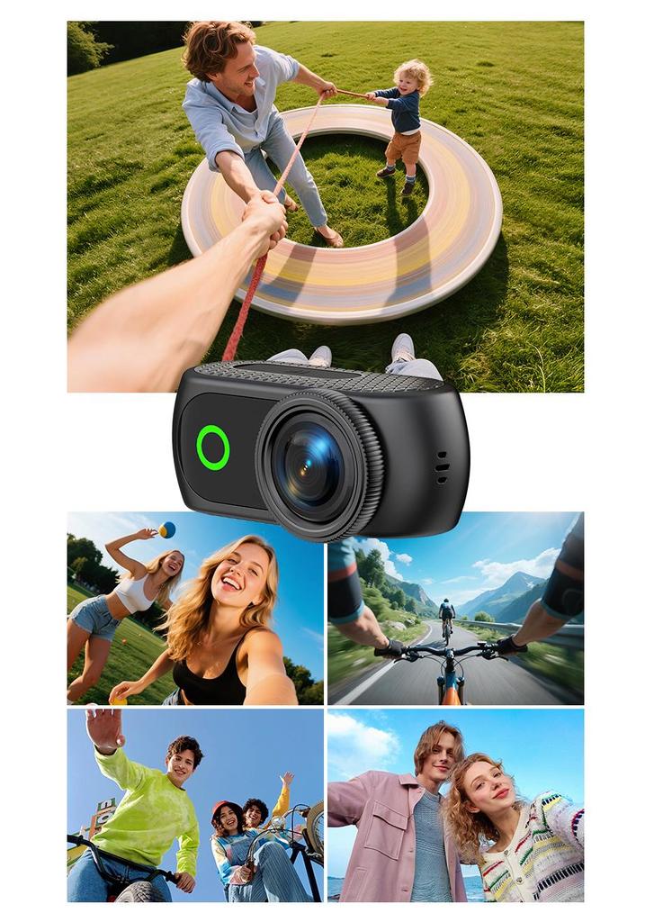 Detachable Magnetic Thumb Sport Camera with WiFi, Outdoor Cycling, Anti-Shake Digital Recorder