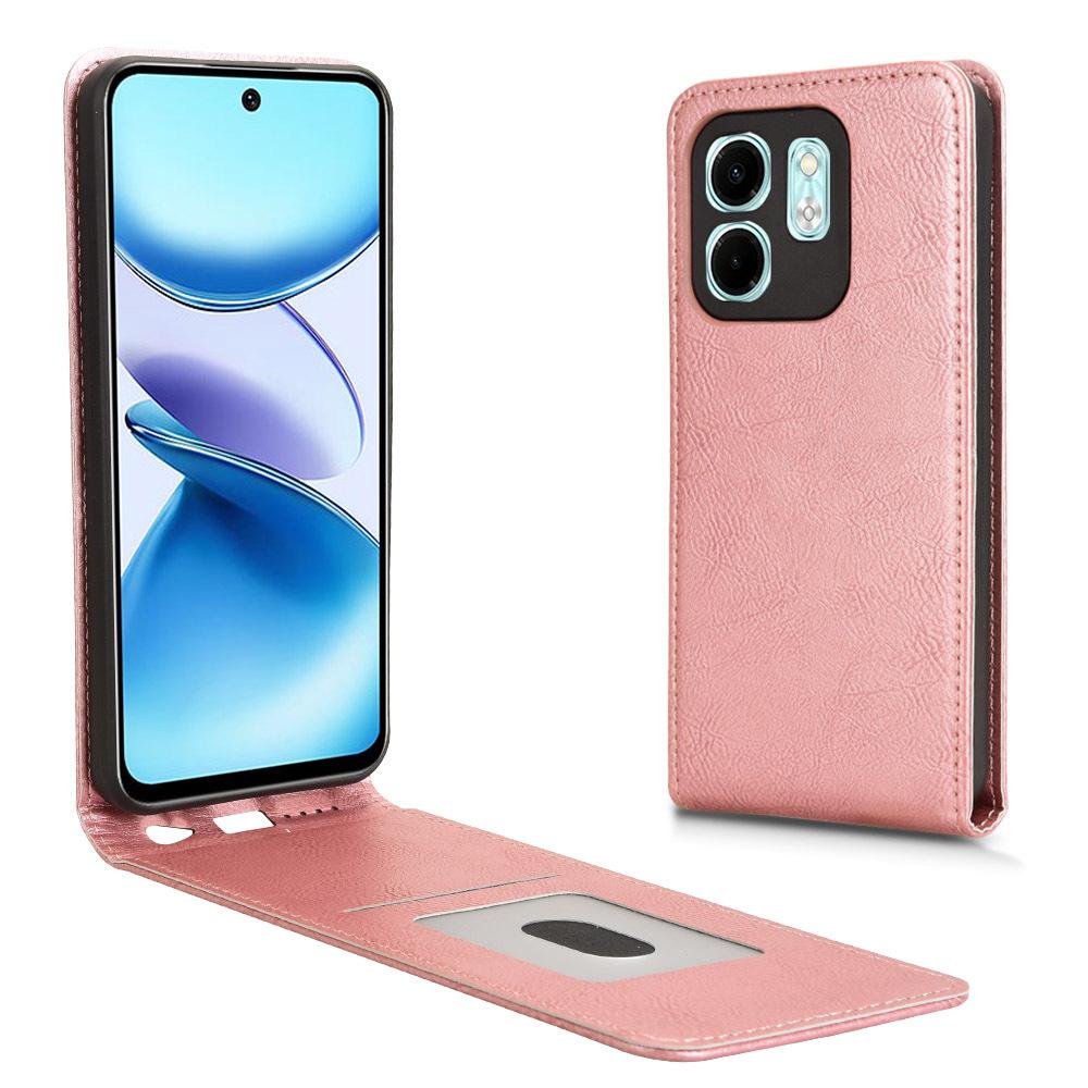 Leather Flip Cases For Infinix Hot 50i / Smart 9 Up And Down Flip Cover PU Leather Durable Protective Cover