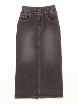 В:Юбка из вываренного денима MING LIFE STORE by BEAMS (С-М) Женский черный средний