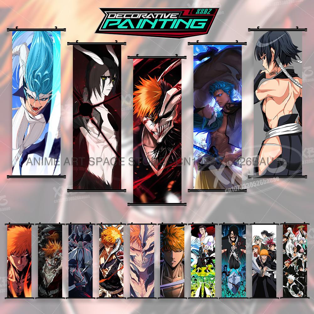 Аниме BLEACH Подвесная картина Куросаки Ичиго Настенное искусство Свитки Картина Садо Ясутора Домашний декор Холст Японские Фигуры Постер