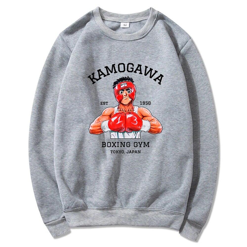 Anime Hajime No Ippo Kamogawa Boxing Gym Hoodies Winter Unisex Crew Neck Hoodie Spring/Autumn Classic Sweatshirt Harajuku Sudaderas