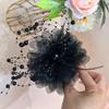 Сетка Цветок Заколка для волос Женская Акула Зажим для хвостика Головной убор Темперамент Жемчужные кисточки Головной убор