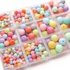 Бусины ручной работы 6-16 мм акриловые смешанные цвета смешанная партия матовые круглые бусины ручная работа нанизывание бусин ювелирные аксессуары упаковка материалов