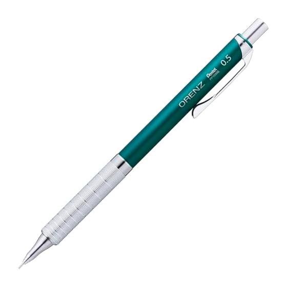 Механический карандаш Pentel Orenz с металлическим грипом, 0,5 мм, корпус бирюзово-синий, XPP1005G2-RS2