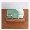 Walnut Wood Wooden Card Holder Tabletop Shelf Cards Display Stand  Home Office Supply