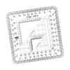 Protractor Ruler, Square Measuring Geographic Coordinate Pocket Grid for DIY Projects