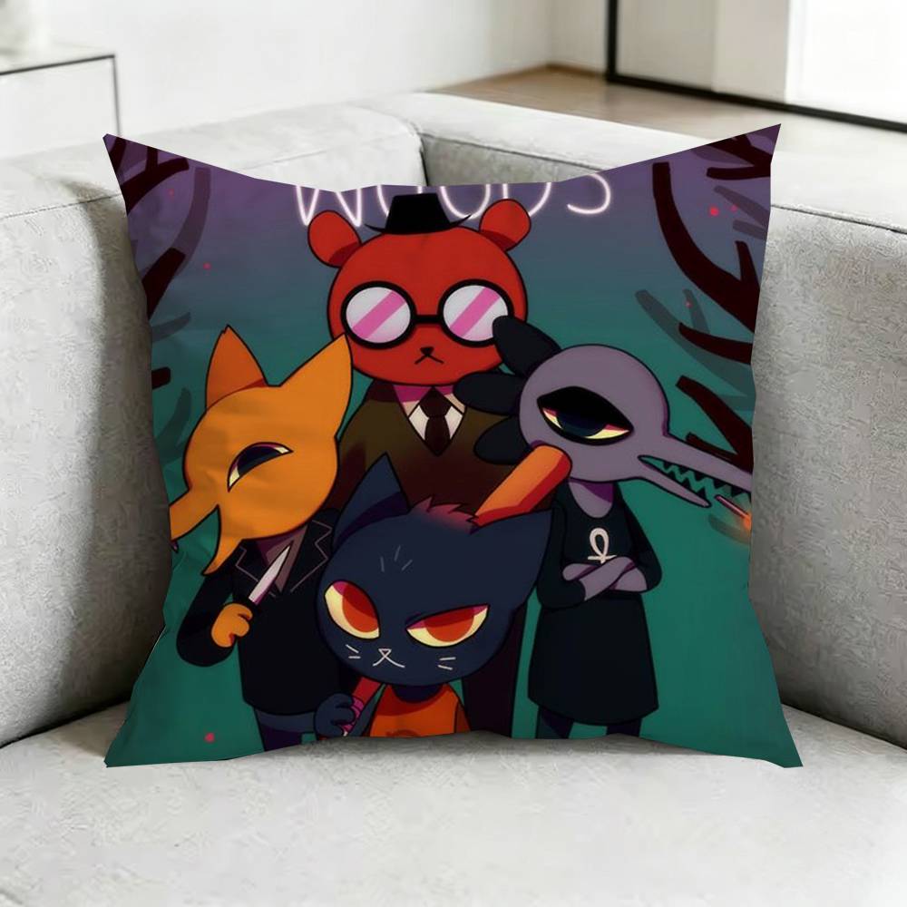 Game Night in the WoodsS Pillow Case Square DoubleSided Sofa Cushion Cover Bedroom Bedside Pillow Gift