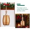 Rustic Bell Christmas Ornament Vintage Metal Decorative Bell Large Hanging Cow Bell Decoration for Mantel Table Centerpiece Winter Tree Garland Decor