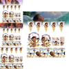 Набор детской праздничной посуды Disney Moana 82 предмета с тарелками, чашками, столовыми приборами, принадлежности для дня рождения