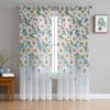 Flower Daisy Gradient Sheer Curtains Modern Gauze Curtain for Living Room Bedroom Voile Yarn Curtains