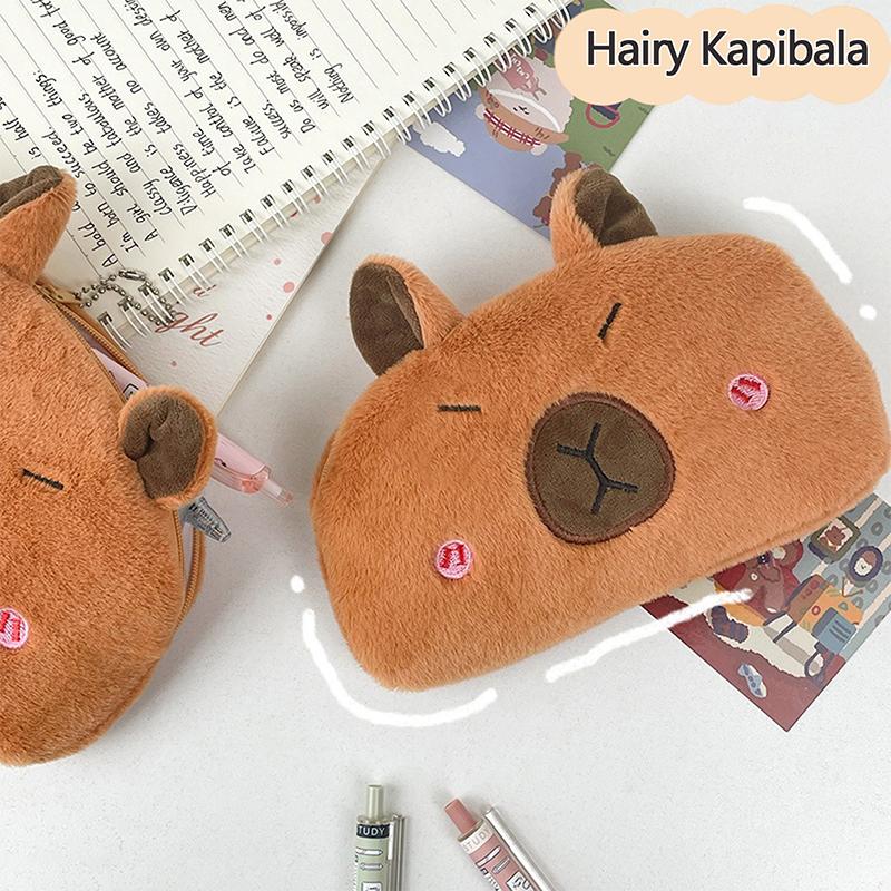 Capibara плюшевый пенал мультфильм Capybara большой емкости пенал для ручек канцелярские принадлежности сумка косметичка