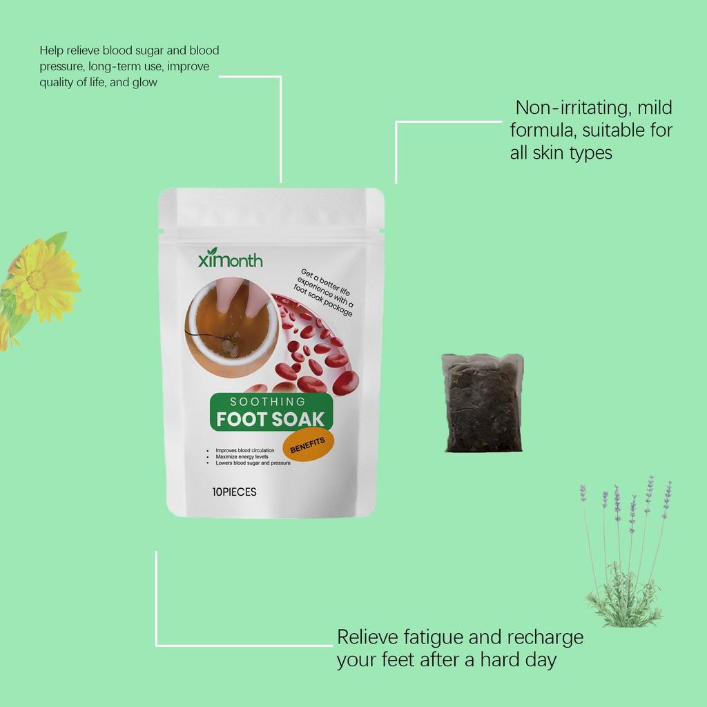 Foot Soak Lymphatic Drainage Foot Soak Natural Herb Foot Bath Bag Leg Slimming Foot Bath For Reducing Swelling