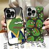 Смешной Грустный Лягушонок Пепе Мем Покрытие Чехол Для Телефона Для Iphone 16 17 Pro Max Air 16E 14 15 Plus 12 13 Mini Противоударный Чехол с Подушкой Безопасности