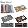 HappyHome Placemats, Set of 4, Reversible, Water-Repellent, Stain-Resistant, Washable, Easy to Clean, 30 x 45 cm (Silver)