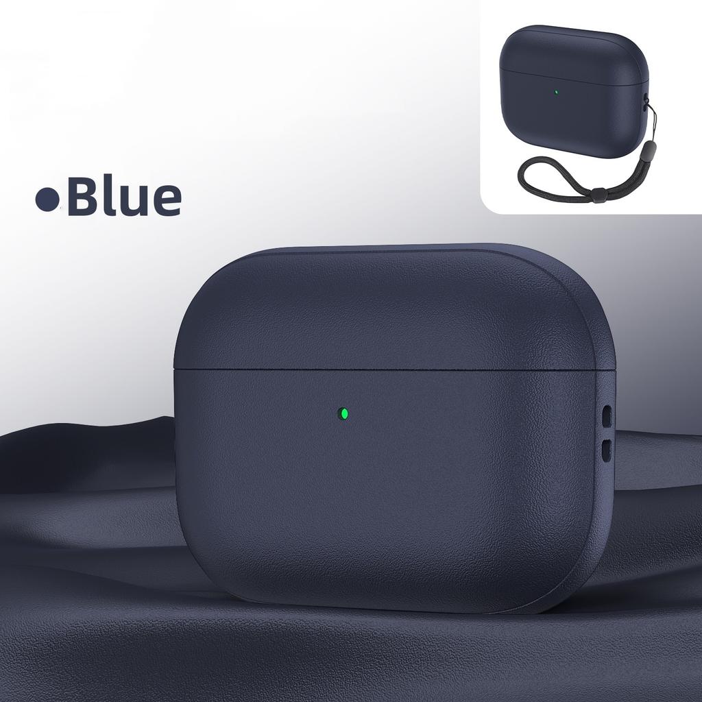 Для AirPods Pro 3 Чехол Текстура кожи Полная защита корпуса Для Airpods Pro 3-го поколения Чехол-накладка со шнурком и набором для чистки