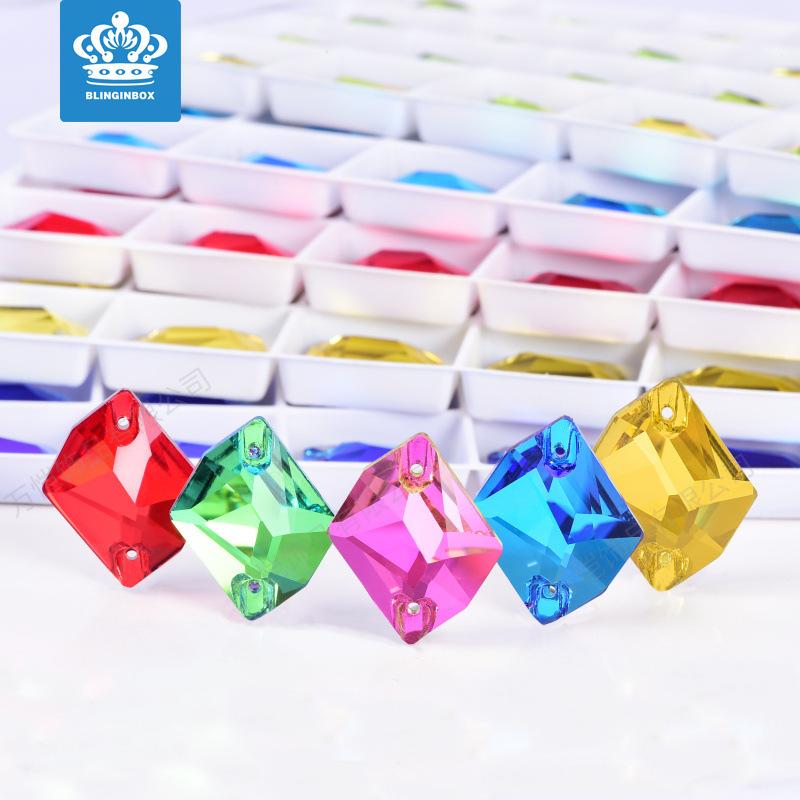 Стеклянная дрель специальной формы с золотым дном, ручная дрель с плоским дном и двойным отверстием для ручного шва, плоская пряжка для камня своими руками, стразы, аксессуары для одежды