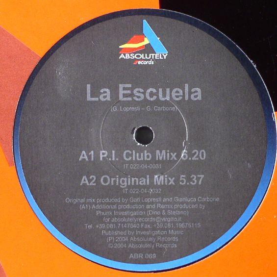 12-дюймовая пластинка LA ESCUELA - Repitelo Cantando ABR069 Absolutely Reco 2004 Италия Танцевальная и электронная музыка Б/у