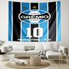1PC Gre-mio Football Badge Printed Tapestry Room Decoration Wall Hanging for Living Room Bedroom, dormitory, Birthday and Christmas gifts