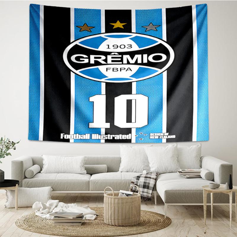 1PC Gre-mio Football Badge Printed Tapestry Room Decoration Wall Hanging for Living Room Bedroom, dormitory, Birthday and Christmas gifts