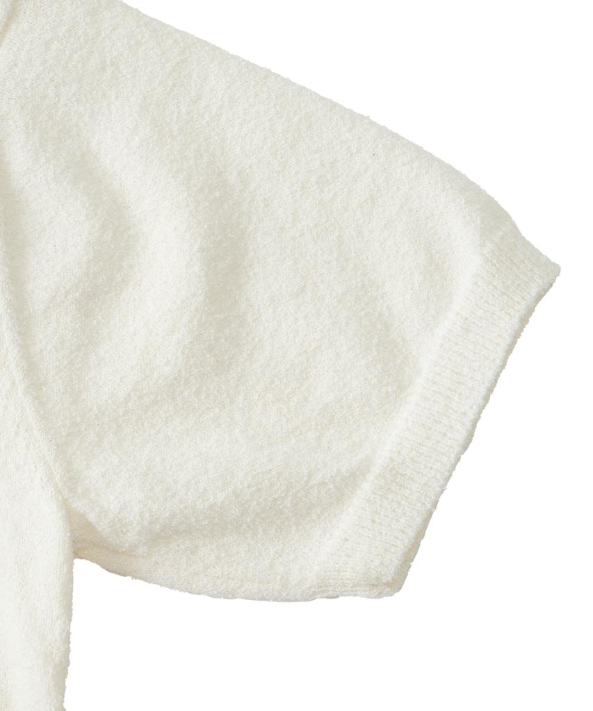 ANALOG MOOD Airy Cooling Round Short Sleeve Knit (Ivory)