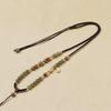 Handmade Woven Hetian Jade Necklace with Exquisite Inlay
