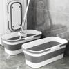 Collapsible Bucket Portable Folding Bucket Car Wash Basin Silicone Washing Barrel Camping Foldable Cleaning Mop Bucket