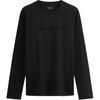 Solid Color Casual Embossed Letter Crew Neck Long Sleeve T-Shirt Men Tops Space-Black J326899-BEH