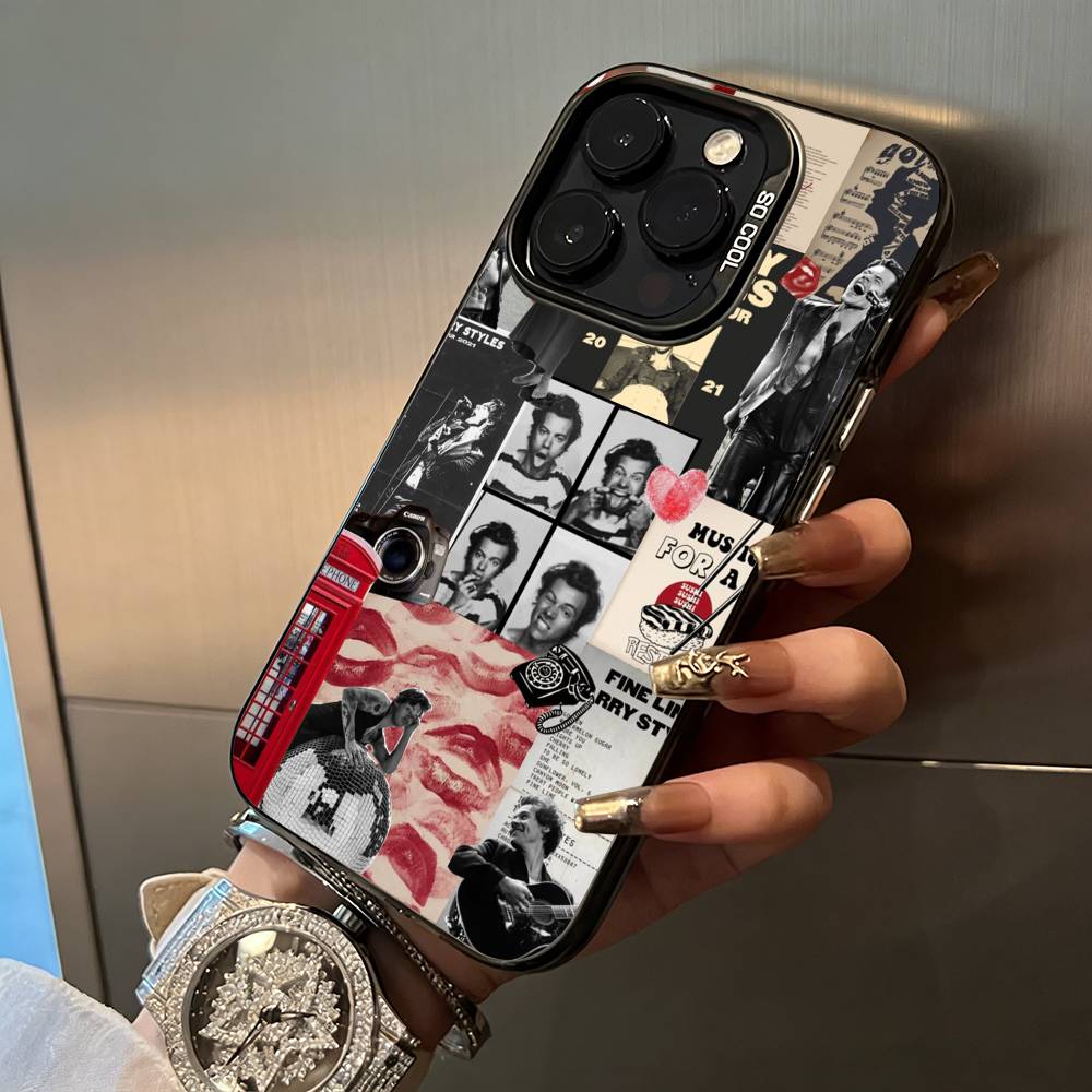 H-Harry Music Styles Phone Case For IPhone17  16 11 12 13 14 15 16 Pro Max Plus Cover Colored Silver Funda Bumber