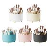 Makeup Brush Holder Large Capacity Multiple Compartments Multi-angle Rotating Countertop Cosmetic Organizer