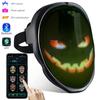 LED Glow Mask With Gesture Sensing RGB Full Color Variable Face DIY Photo Animated Editing Maske Halloween Gift For Party Rave
