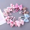 2Pcs Princess Print Bow Girls Hairpins Children Headwear Hairgrip Hair Clips Barrettes Hair Accessories