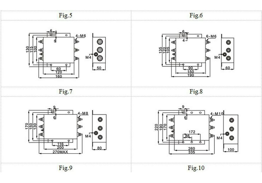 Anzhou AN-40C12GB EMI Filter, Three-Phase, 50A, 380V/440V, ET-40C12G30B