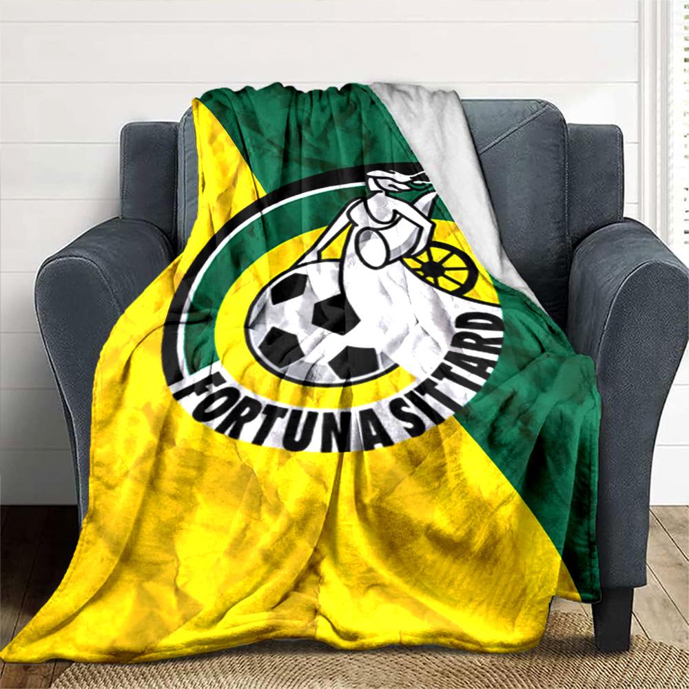 Fortuna Sittard Print Flannel Blanket High Quality Warm Comfortable Cover for All Seasons Perfect for Gifts Home Decor