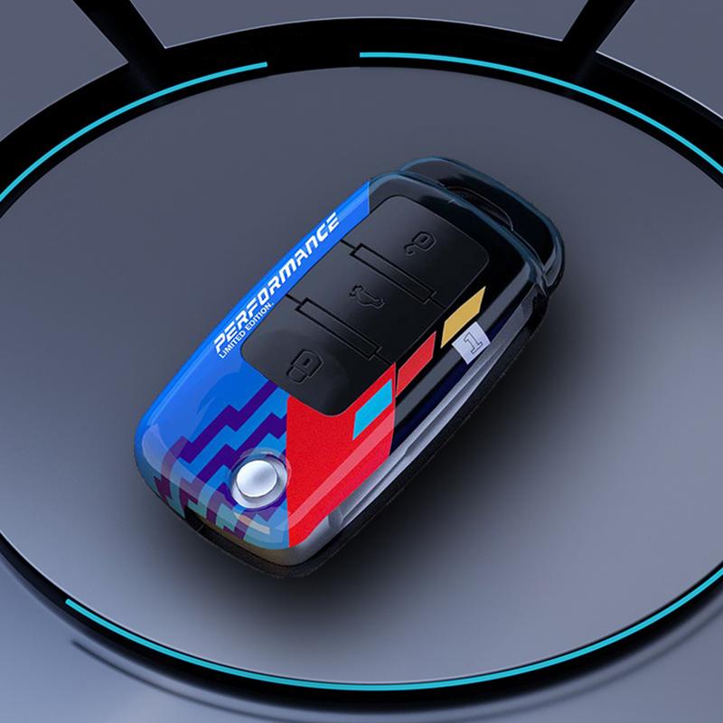 Защитный чехол для ключа автомобиля для Volkswagen Polo Passat B5 Golf 4 5 6 MK5 MK6 Eos Bora Beetle TSI Новый карбоновый ABS чехол