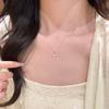 Vintage Double Cross Pendant Clavicle Necklace For Women Simple Luxury Versatile