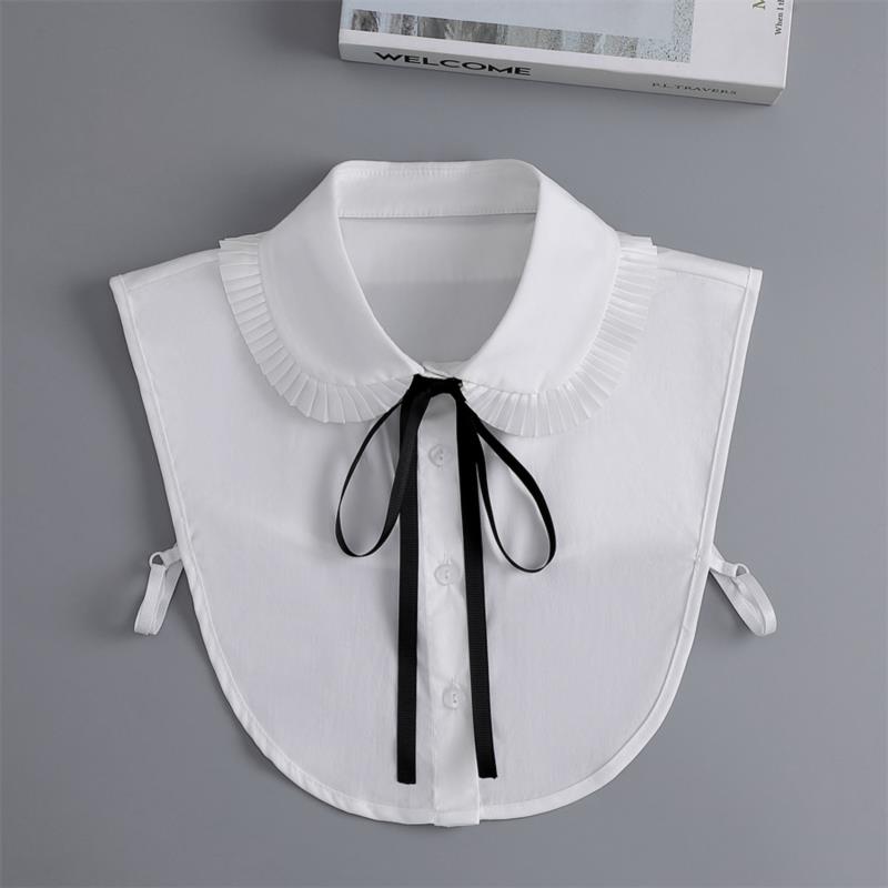 New Fake Victorian Stand Up Collar White Black Lace Collars Detachable For Women Blouse Lapel Shirt False Collar Woman