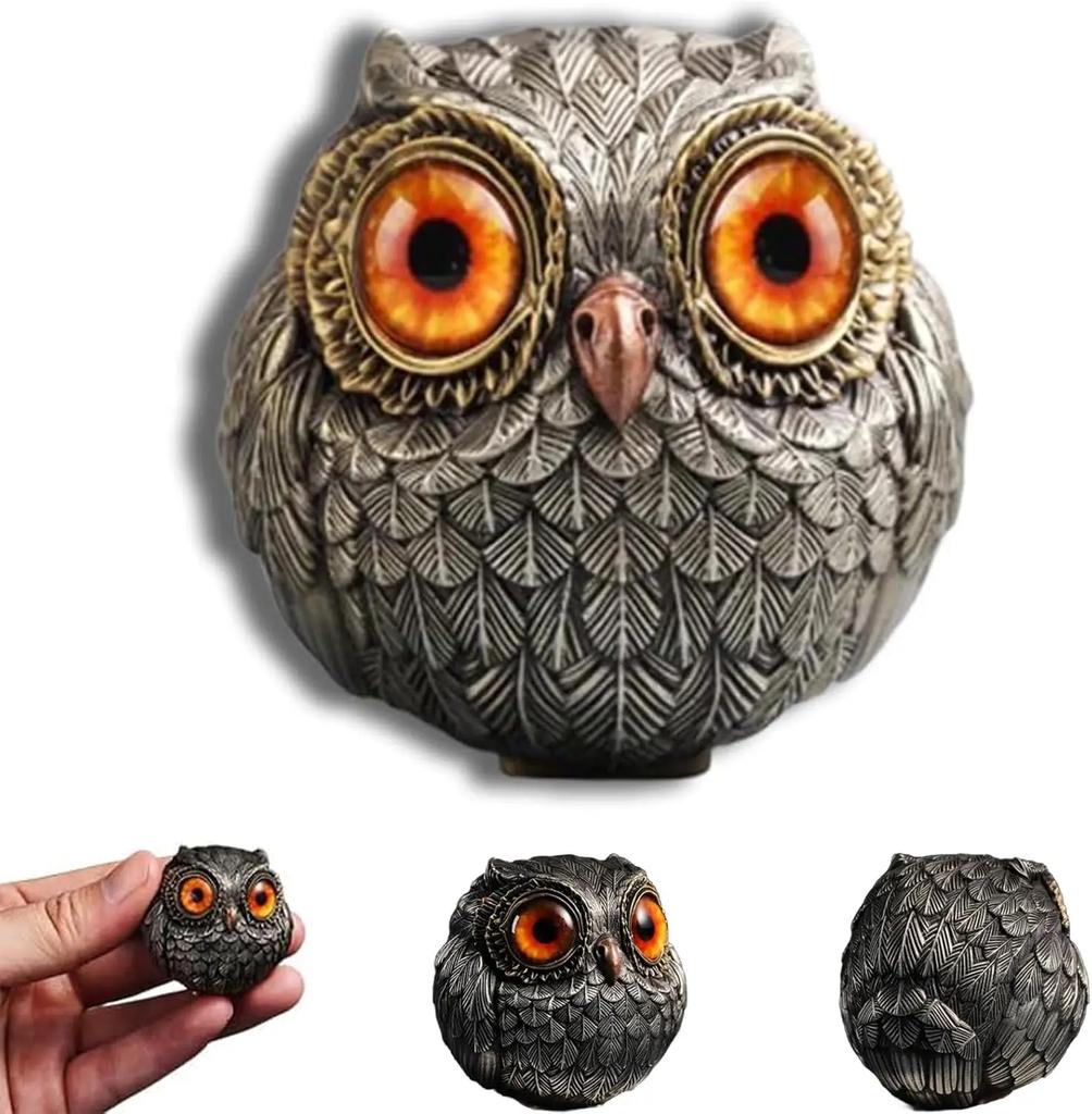 Lucky Owl Guardian Cartoon Statue Ornaments Christmas Ornaments Realistic Animal Statues