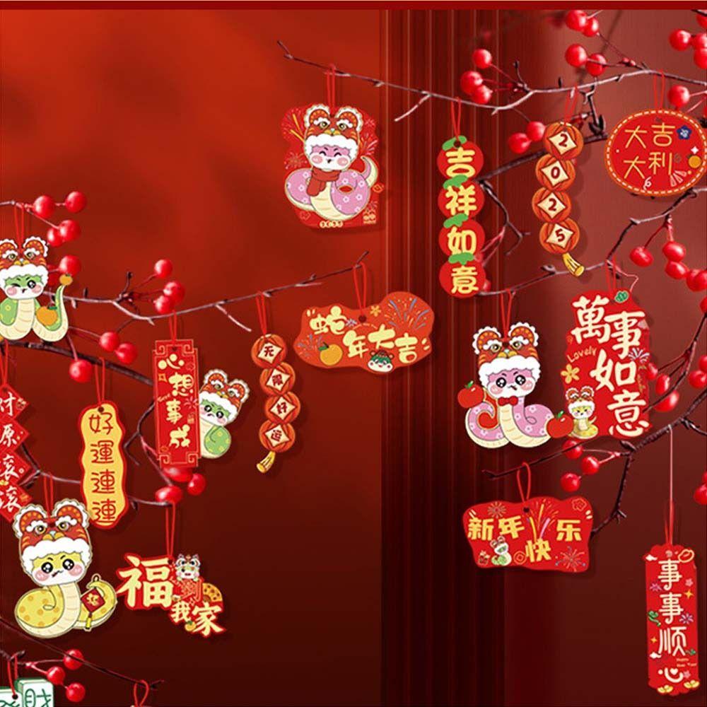 Red Hanging Pendant Tassel Potted Plant Decoration New Hanging Ornament Spring Festival