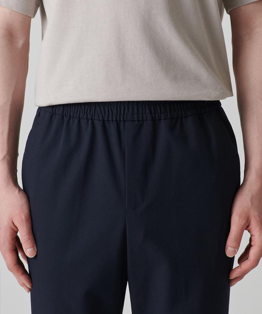 MUSINSA STANDARD Genderless Wide Banding Slacks [Navy]