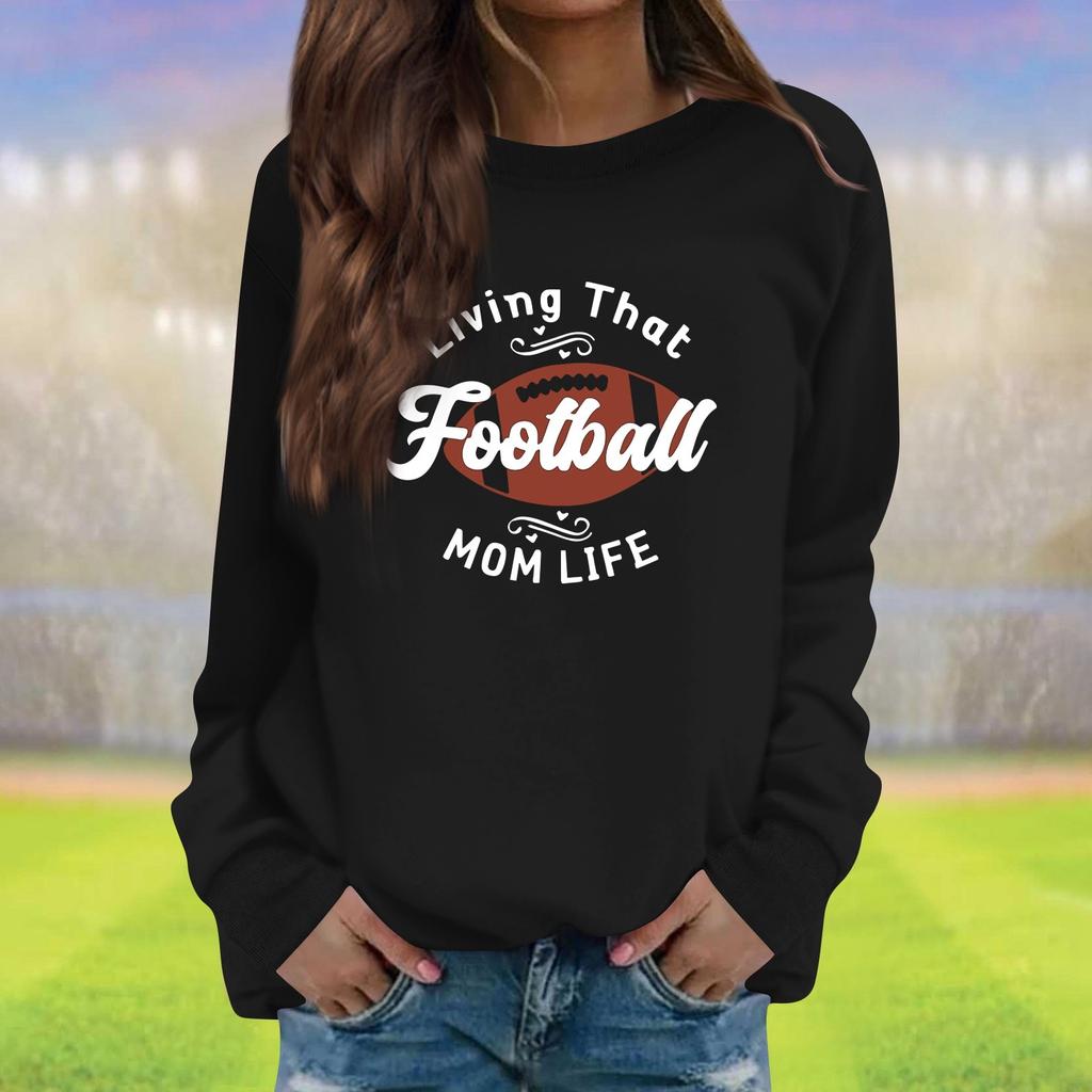 Женская модная повседневная толстовка с длинным рукавом и круглым вырезом с принтом