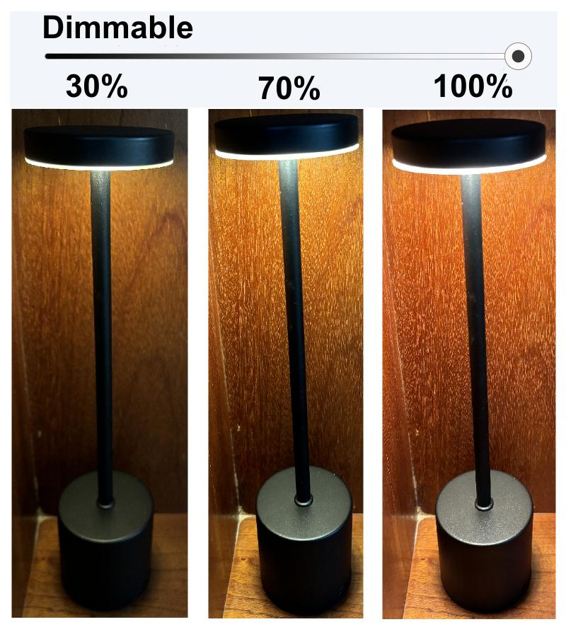 Светодиодный ночник с зарядкой от USB, беспроводной, сенсорный, настольный светильник для клубов, баров, домашнего декора отеля, регулируемая яркость, настольная лампа