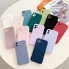Matte Silicone Phone Case For iPhone 16 Pro Max 15 Pro 14 13 12 11 Max XR XS X 8 7 Plus Square TPU Candy Color Back Cover Coque
