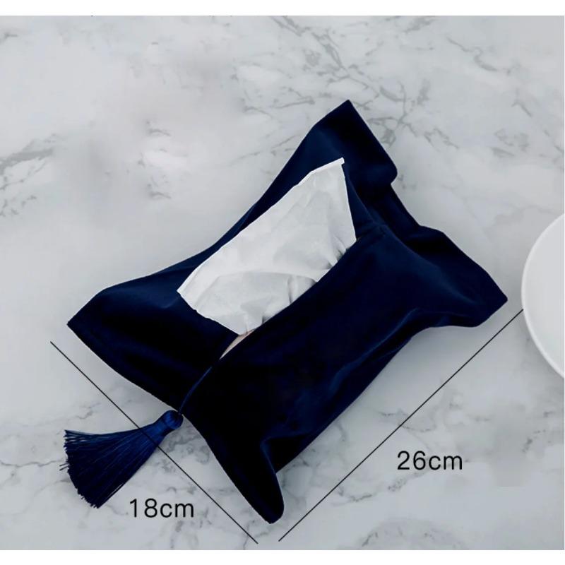 Набор коробок для салфеток из бархатной бумаги, ящик для хранения в машине, гостиной, столовой, сумка для хранения, кисточка, восточный стиль, без слов, чехол для салфеток