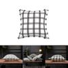 Pillowcase Only Modern Minimalist Soft Polyester Cotton Grid Pattern Pillow Cover For Couch Living Room Bedroom