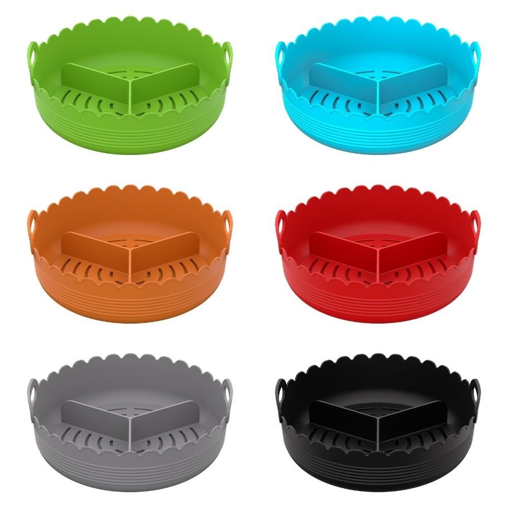 Non-stick 3 Grids Oven Tray Food-grade Divided Airfryer Basket Restaurant