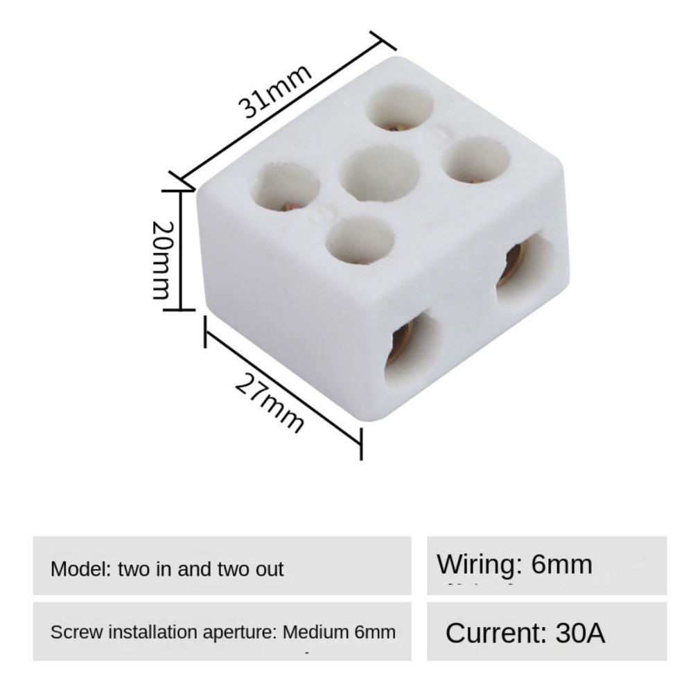 High-temperature Resistant Screw Wire Connector Terminals 1 In 1 Out Ceramic Terminal Post
