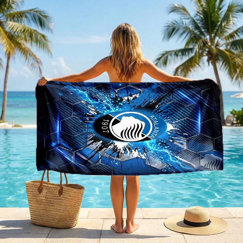 Полотенце для пляжа Atalanta FC с принтом, быстросохнущее, из микрофибры, впитывающее, портативное, для путешествий, для плавания