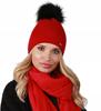 Warm Hat With Pompom, Two Layers A13