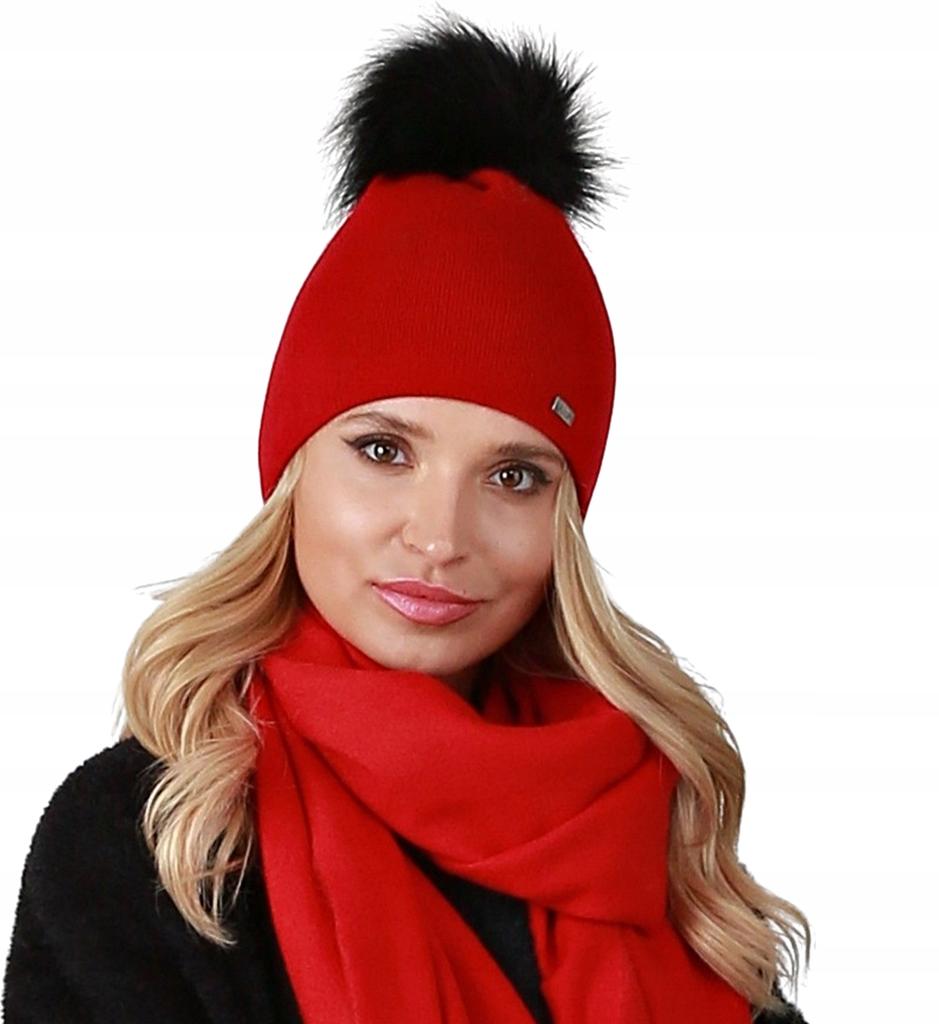 Warm Hat With Pompom, Two Layers A13