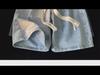 2024 Summer Loose Straight Denim Shorts: Retro Drawstring Casual Solid-Color Shorts
